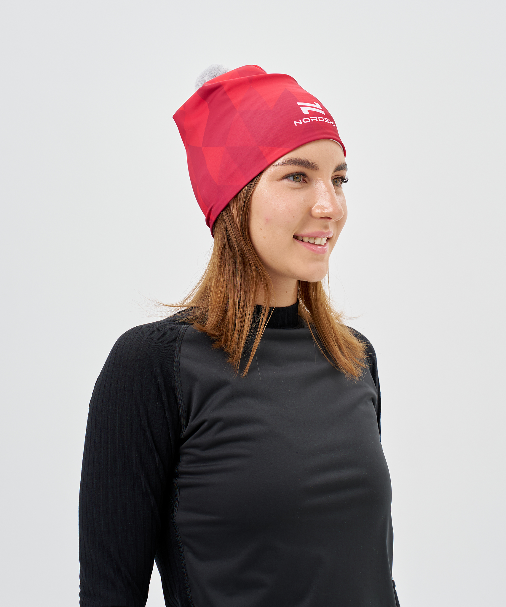 Гоночная шапка Nordski Race Bom Red