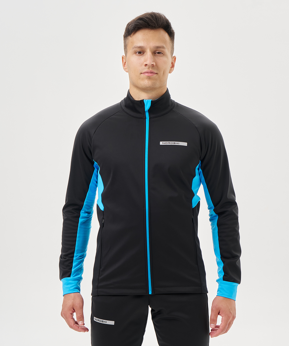 Тренировочная куртка Nordski Core Black/Light Blue
